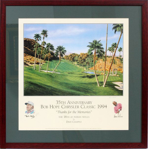 BOB HOPE AND ARNOLD PALMER SIGNED LITHOGRAPH (1 of 4)