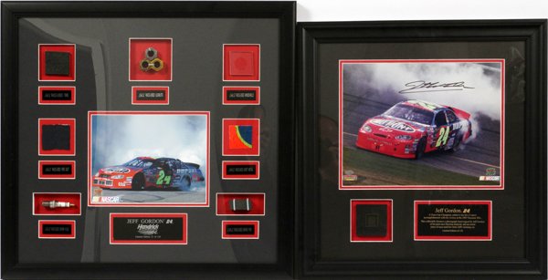 JEFF GORDON AUTOGRAPHED PHOTO COLLAGES C2003 & 2005 (1 of 3)