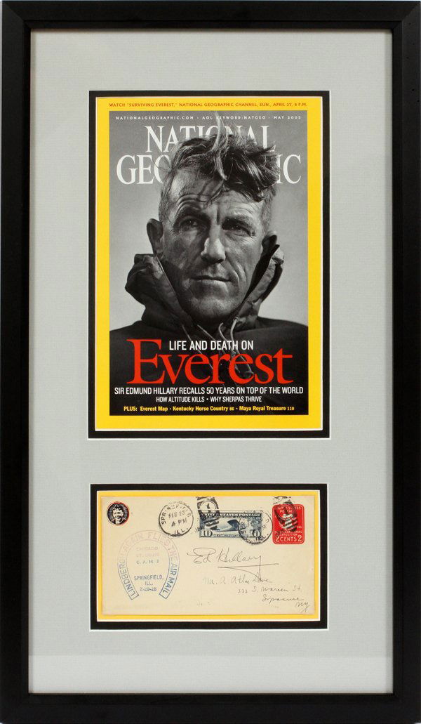 SIR EDMUND HILLARY SIGNED FIRST DAY COVER (1 of 3)