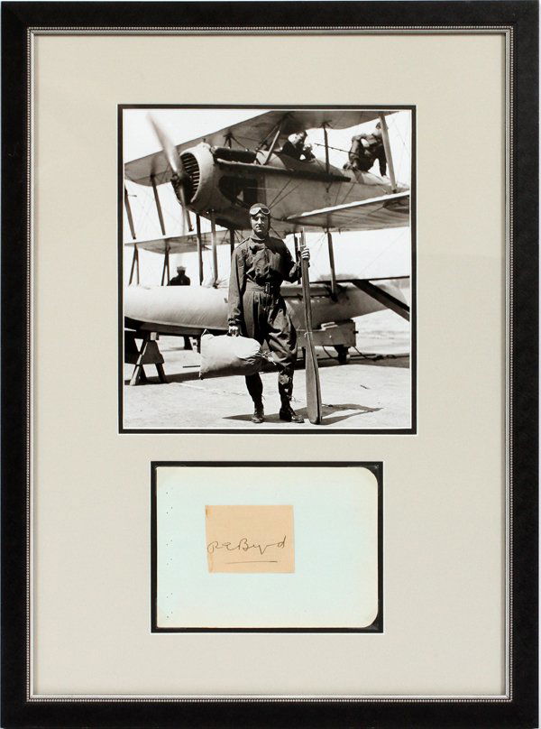 RICHARD E. BYRD SIGNED ALBUM PAGE (1 of 3)