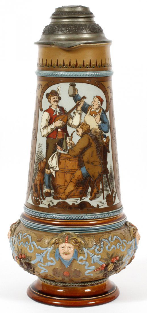 VILLEROY AND BOCH METTLACH POTTERY MAGNUM STEIN (1 of 5)
