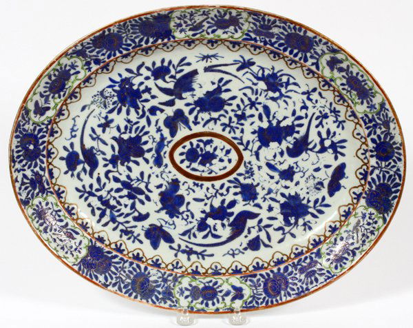 CHINESE EXPORT PORCELAIN PLATTER 18TH C. (1 of 4)