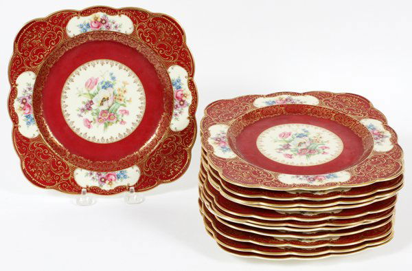ROYAL BAYREUTH PORCELAIN PLATES SET OF 12 (1 of 2)