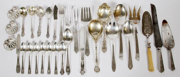 STERLING SILVER FLATWARE 31 PIECES (1 of 3)