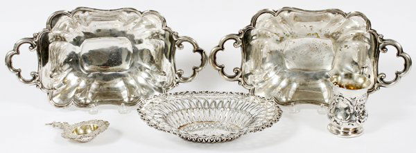 STERLING TABLEWARE ARTICLES 5 PIECES (1 of 7)