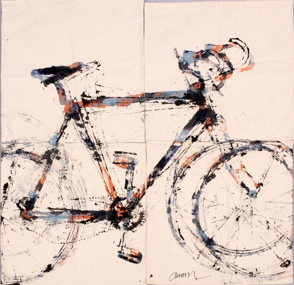 ARMAN, MONOPRINT, ACRYLIC ON CANVAS IN 4 SEPERATE PARTS (1 of 10)