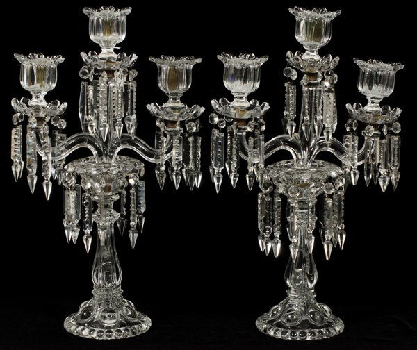 BACCARAT CRYSTAL CANDELABRA PAIR (1 of 2)