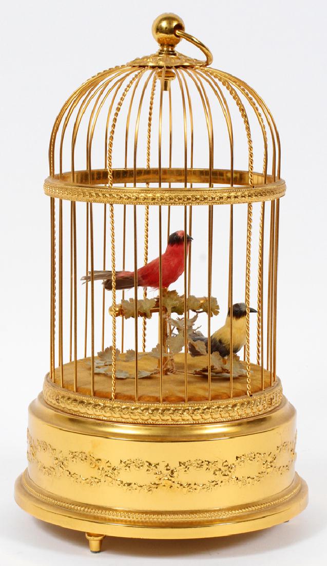 REUGE SWISS BRASS BIRD CAGE AUTOMATON/MUSIC BOX