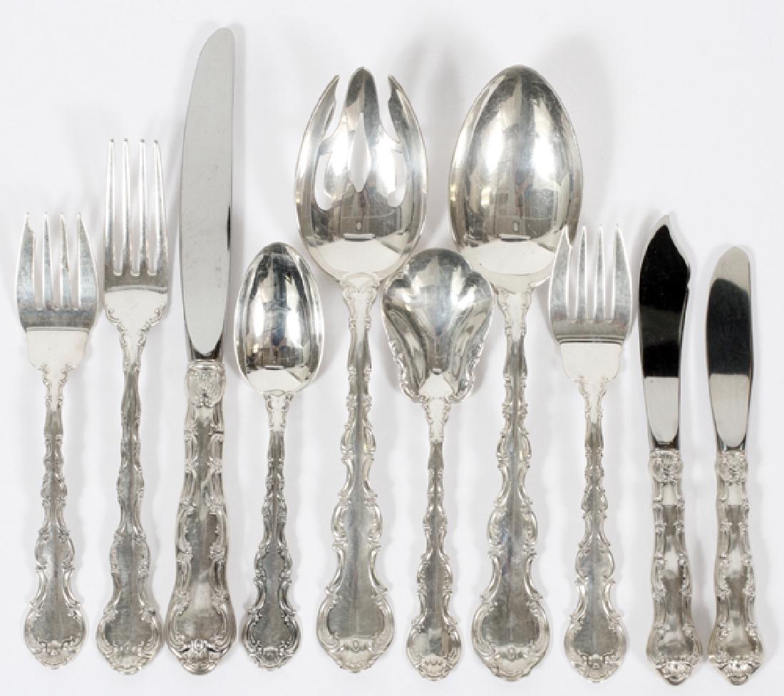 GORHAM 'STRASBOURG' STERLING FLATWARE 44 PIECES (1 of 3)