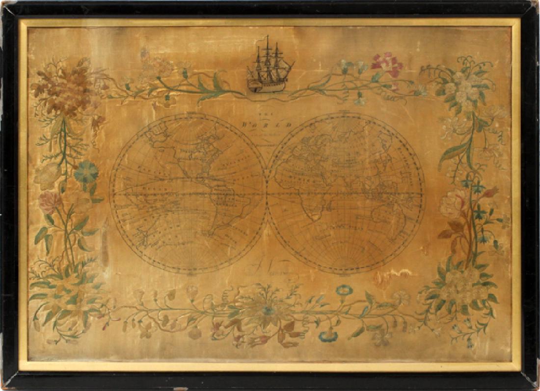 NEEDLE WORK WORLD MAP SAMPLER (1 of 3)