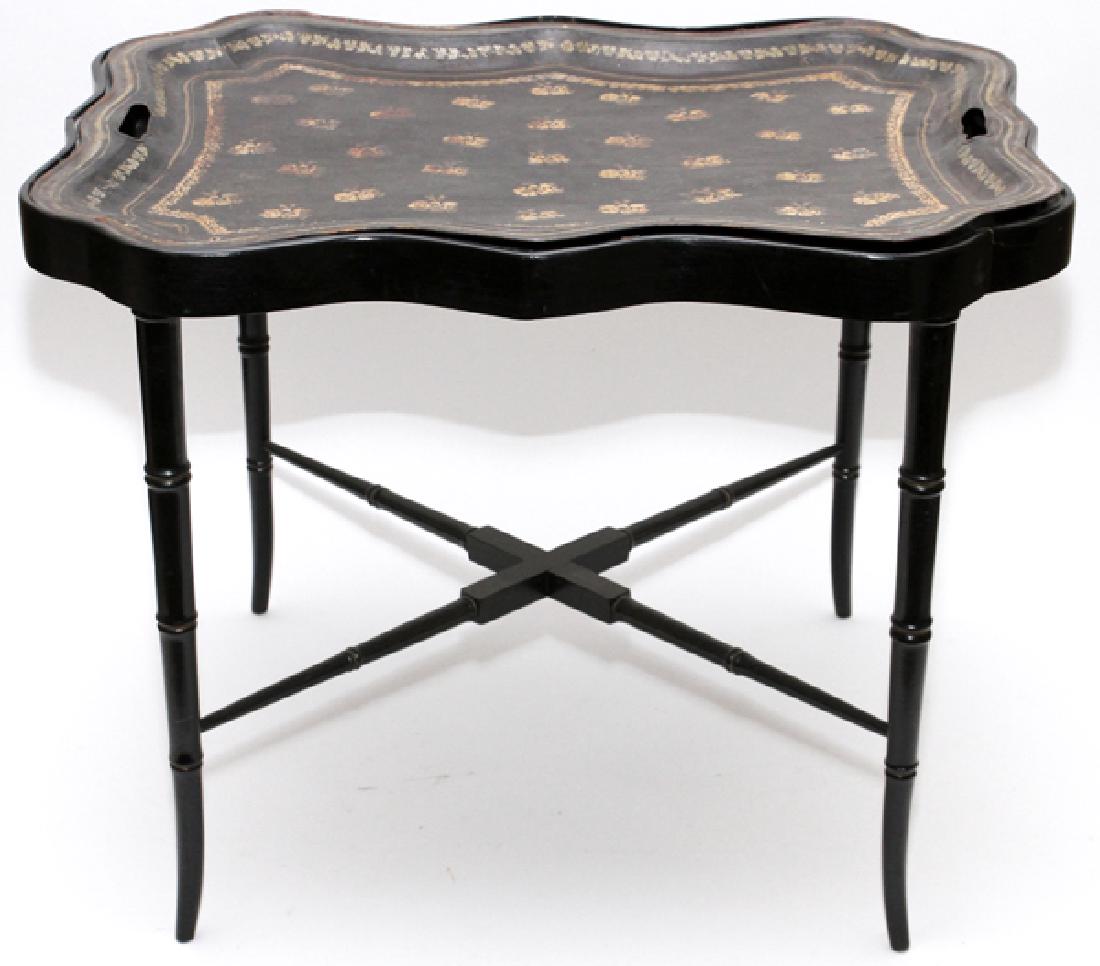 LACQUERED TOLE TRAY TABLE (1 of 4)