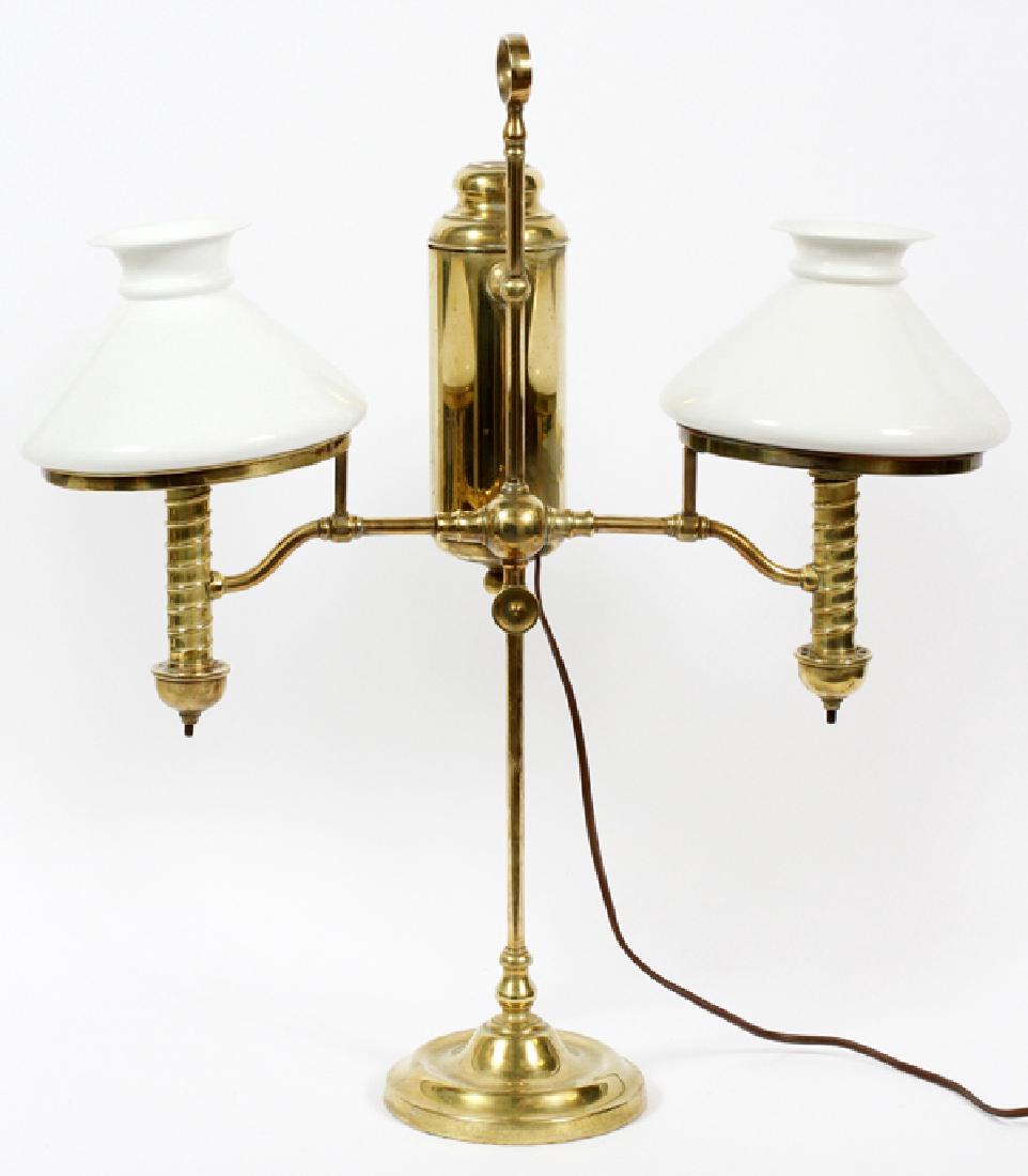BRASS STUDENT LAMP 19TH.C. (1 of 2)