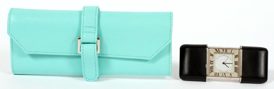 TIFFANY & CO. LEATHER JEWEL CASE & TIFFANY CLOCK (1 of 3)