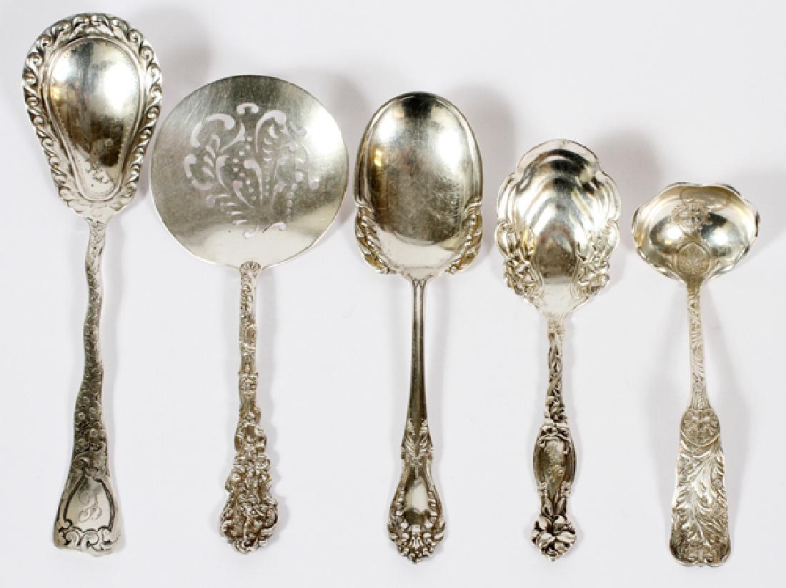 STERLING SERVING SPOONS FIVE (1 of 2)
