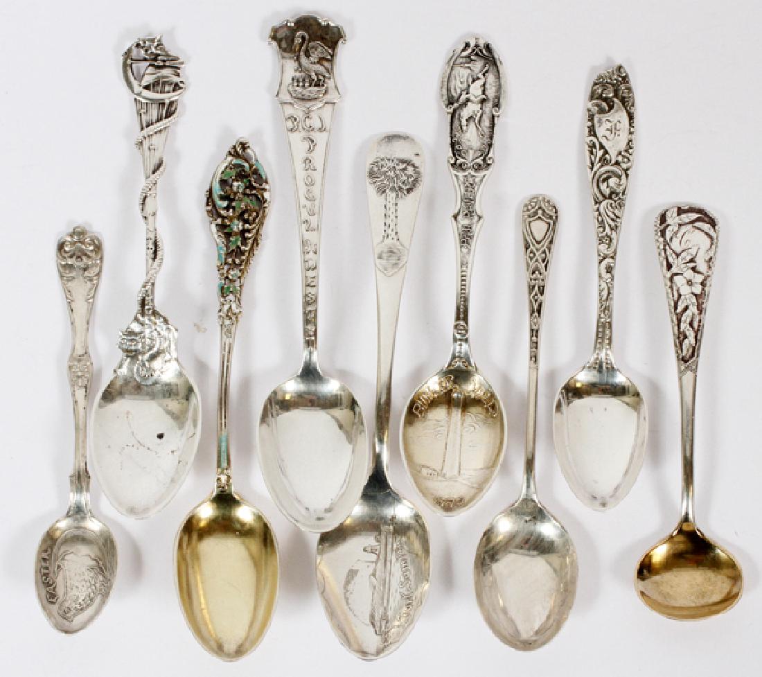 STERLING DEMI TASSE SPOONS EIGHT CIRCA 1900 (1 of 1)