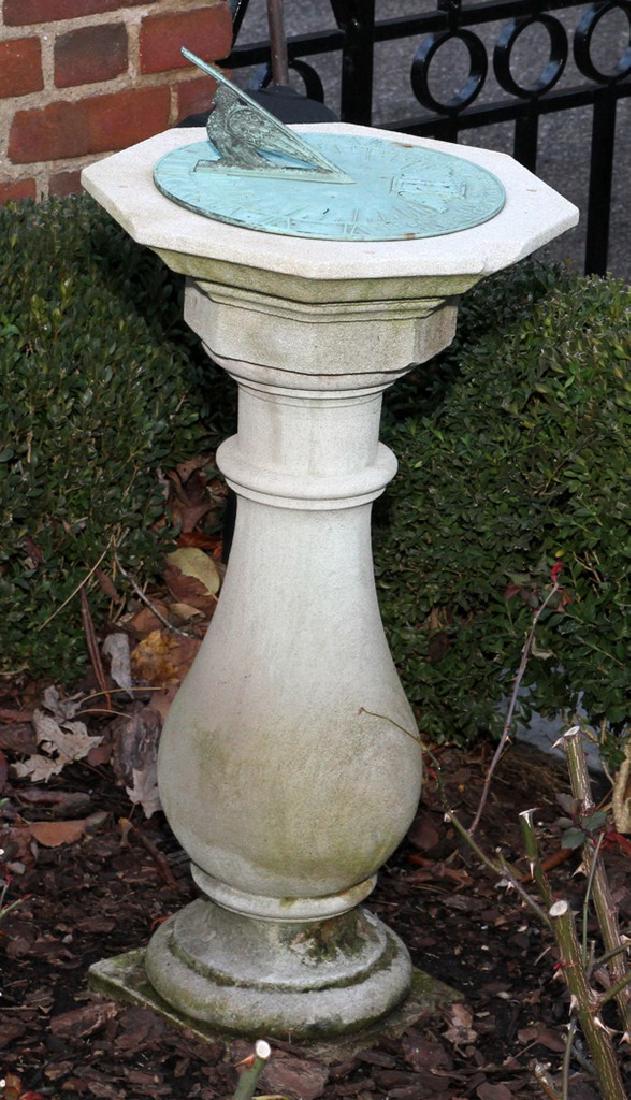 BRONZE AND CEMENT SUN DIAL (1 of 3)