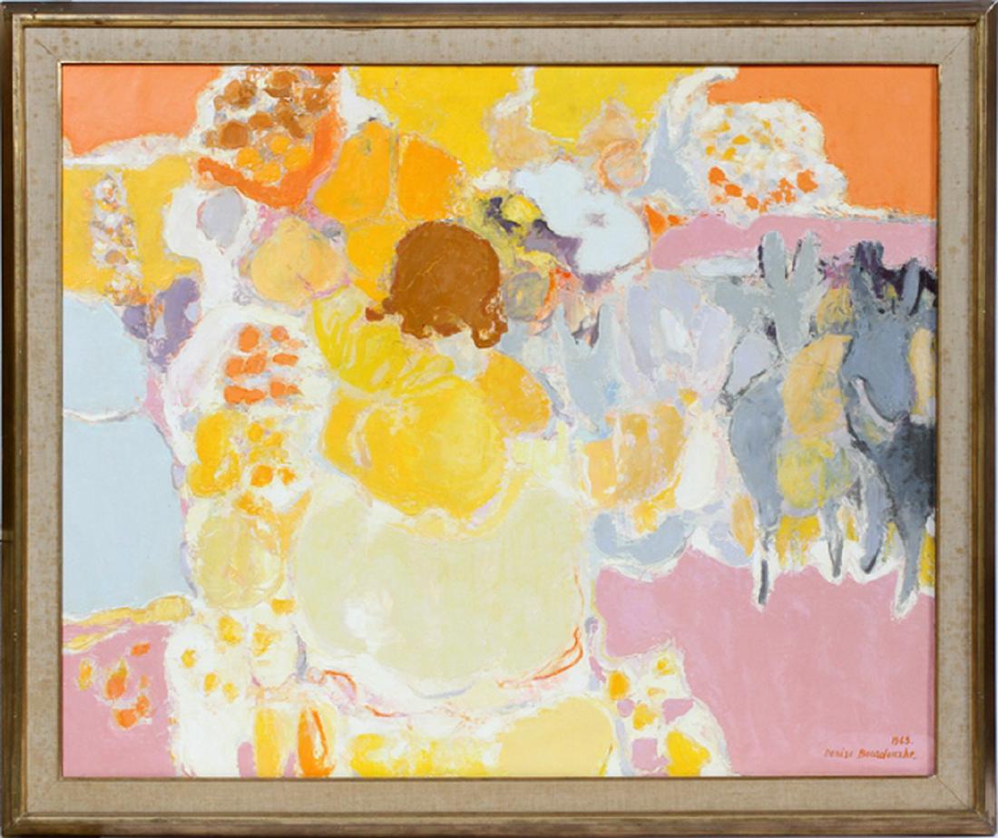DENISE BOURDOUXHE OIL ON CANVAS 1965 (1 of 4)