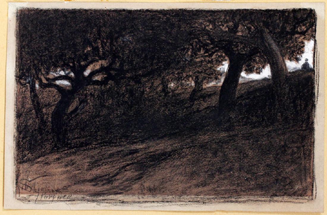 WALTER SHIRLAW CHARCOAL AND CRAYON ON PAPER (1 of 2)