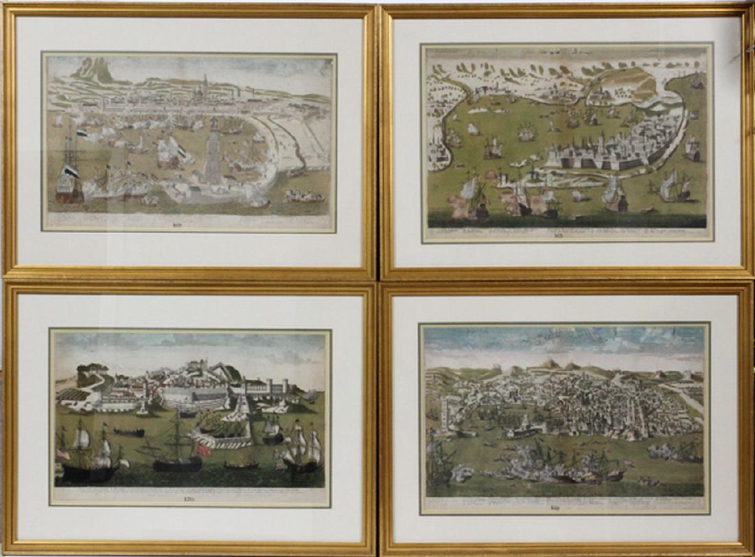 EUROPEAN HAND COLORED ENGRAVINGS 4 (1 of 3)