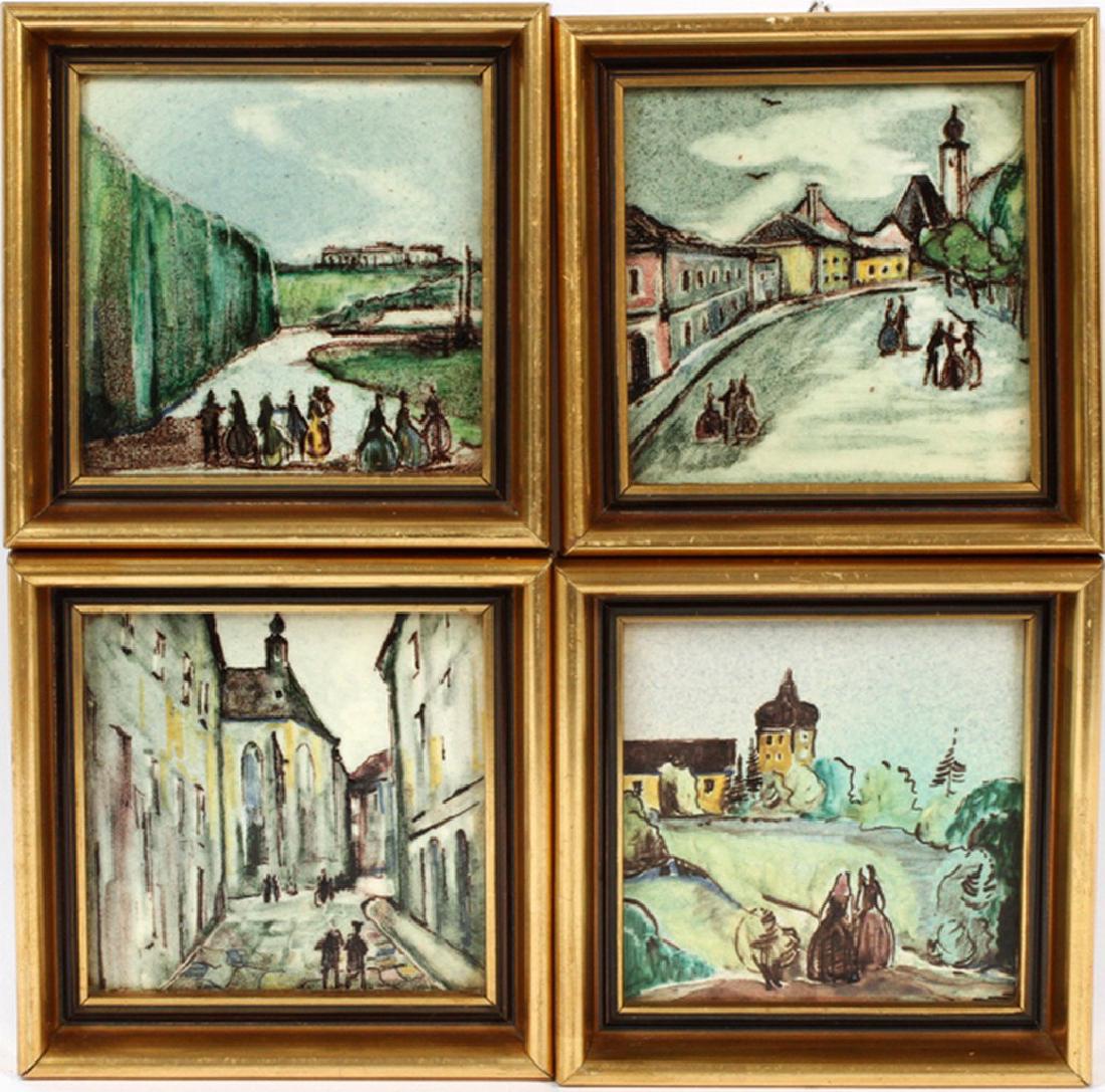 VIENNA CERAMIC TILES SET OF FOUR (1 of 4)