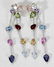 070112: GOLD, SEMI-PRECIOUS STONE & DIAMOND EARRINGS