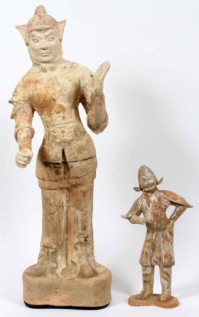 CHINESE TERRACOTTA SCULPTURES 2 PCS. (1 of 4)