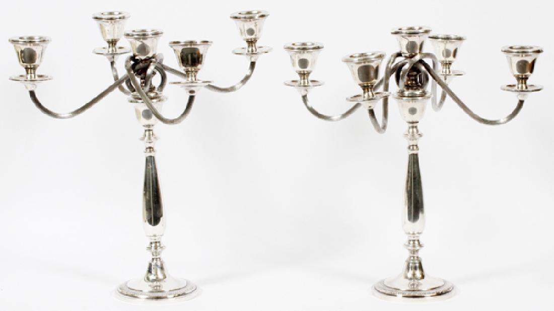 AMERICAN STERLING WEIGHTED FIVE-LIGHT CANDELABRA (1 of 3)