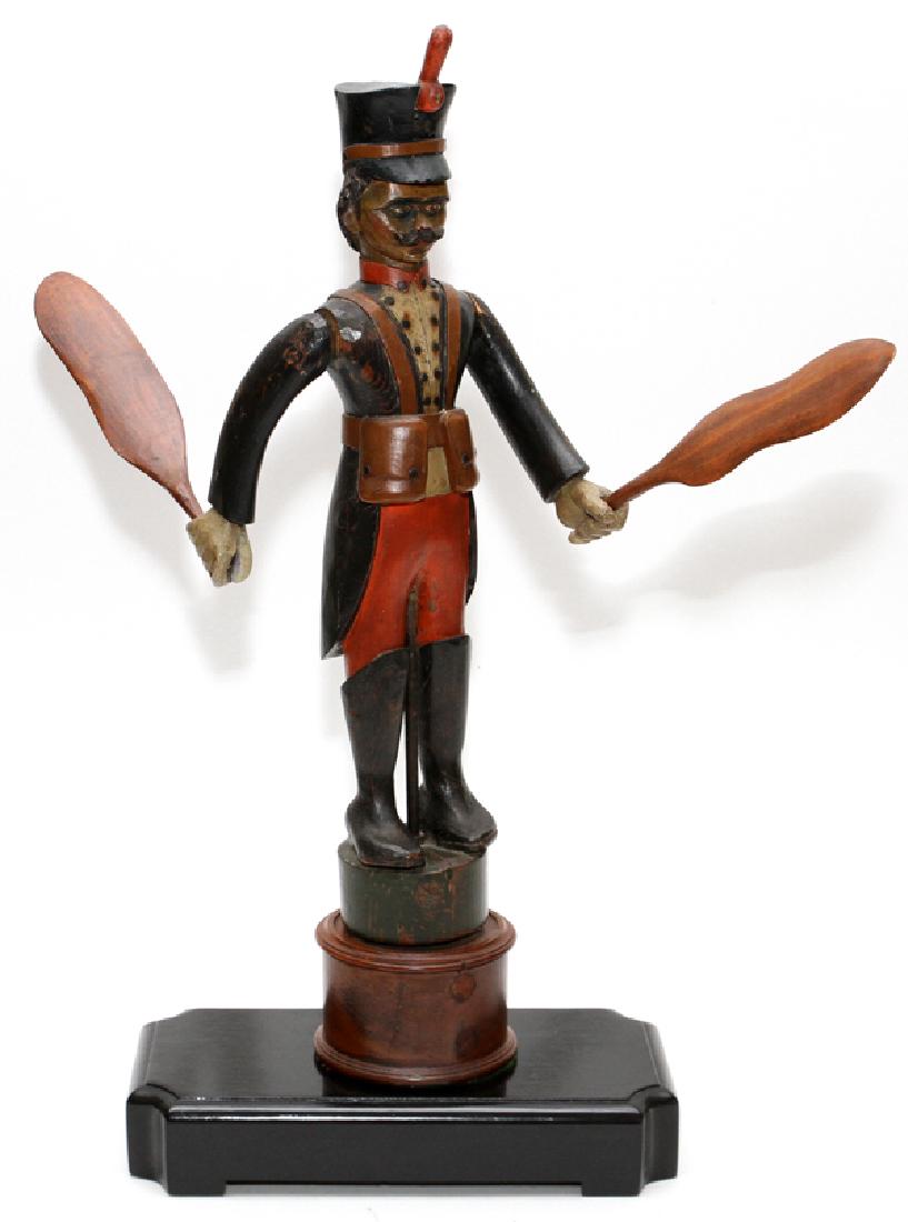 REPRODUCTION CARVED POLYCHROME WOOD WHIRLIGIG (1 of 3)