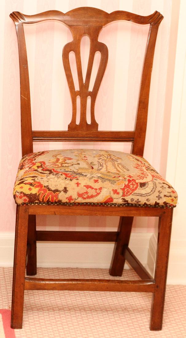 GEORGIAN MAHOGANY SIDE CHAIR 19TH.C. (1 of 1)