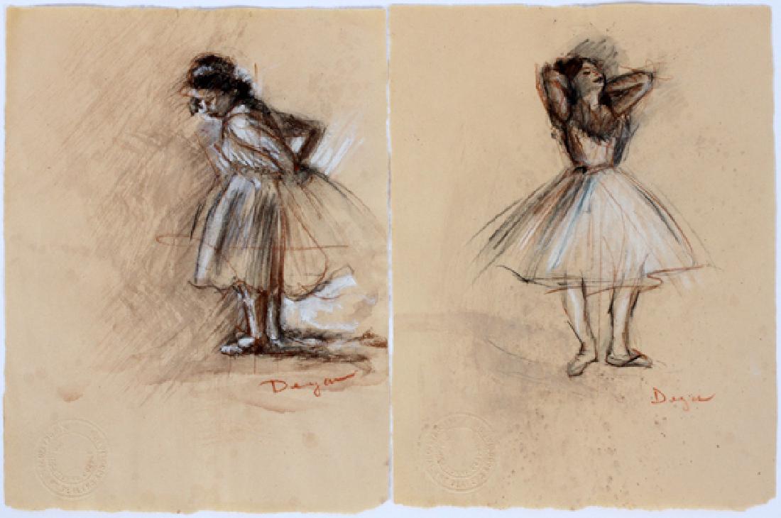 AFTER EDGAR DEGAS FACSIMILES OF DRAWINGS 20TH C. (1 of 8)