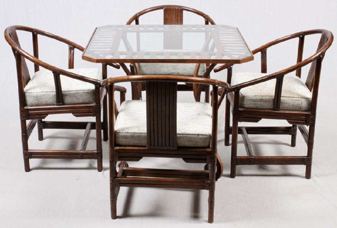FICKS REED RATTAN BAMBOO DINING CHAIRS & TABLE (1 of 3)