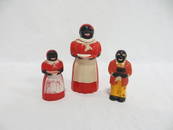 AUNT JEMIMA & UNCLE MOSE S&P SHAKERS wSYRUP HOLDER