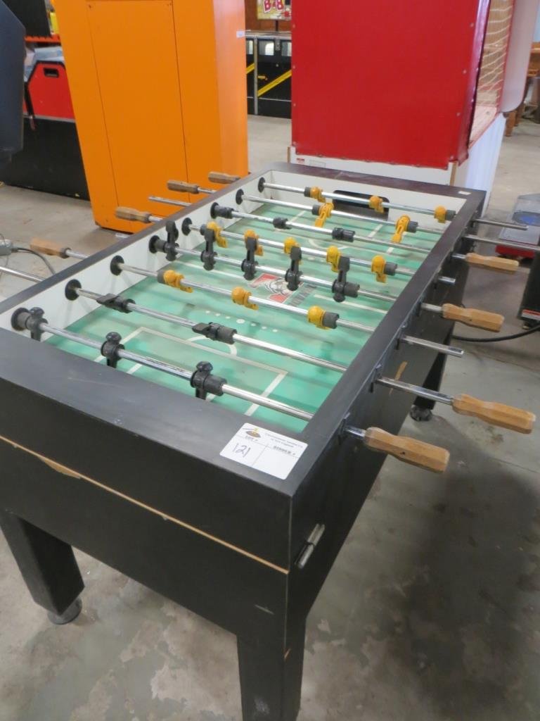 FOOSBALL TABLE: Used item. Powers up unless otherwise noted: