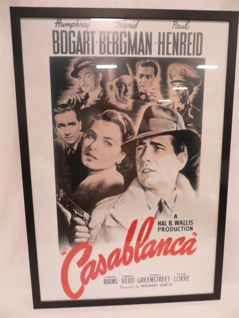 CASABLANCA FRAMED MOVIE POSTER (1 of 3)