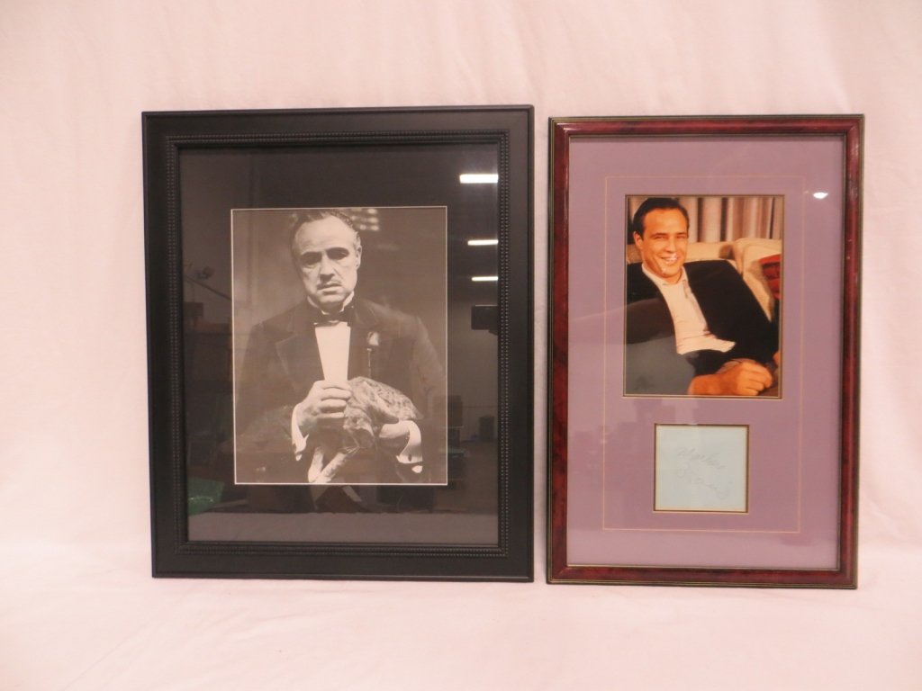 SET OF 2 MARLON BRANDO FRAMED PHOTOS (1 of 4)