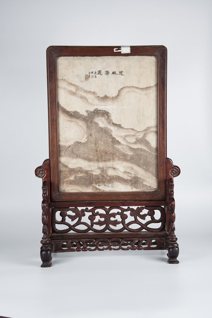 Republic Period, Landscape Stone Plaque as Table Screen (1 of 5)