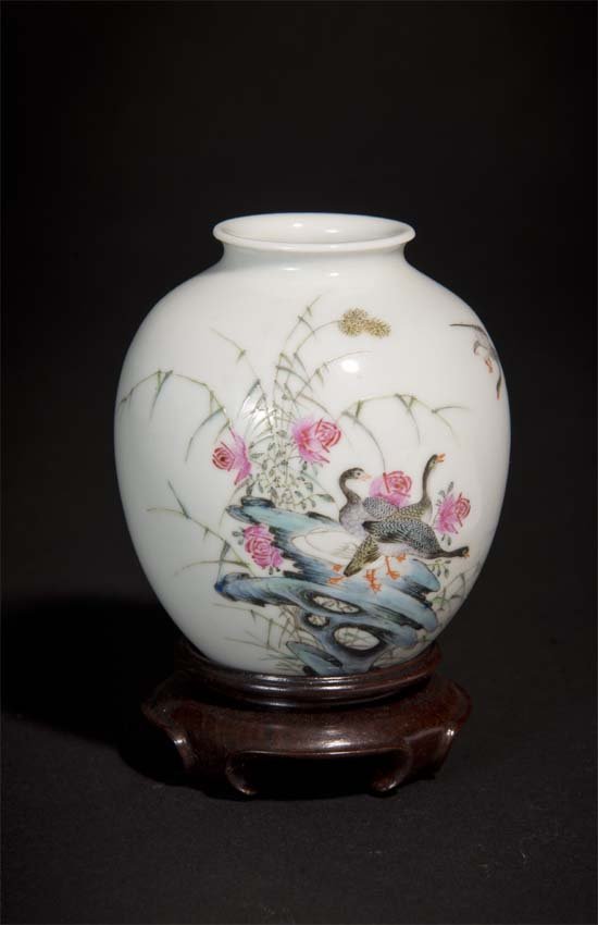 Republic Period Famille-rose Floral Jar  民 (1 of 3)