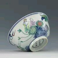 Excellent Chinese multicolored porcelain bowl (1 of 3)