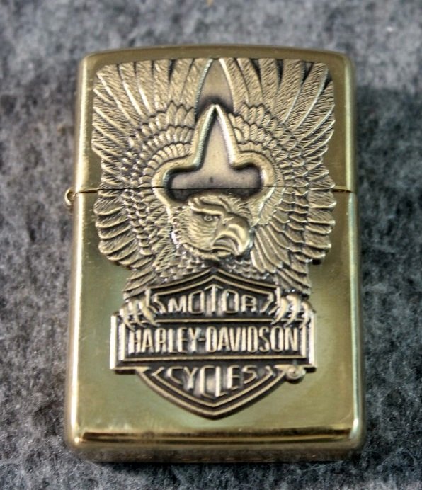 Harley Davidson Motor Cycles Unused Zippo Lighter New: Harley Davidson Motor Cycles Unused Zippo Lighter New Seal Torn Never Filled