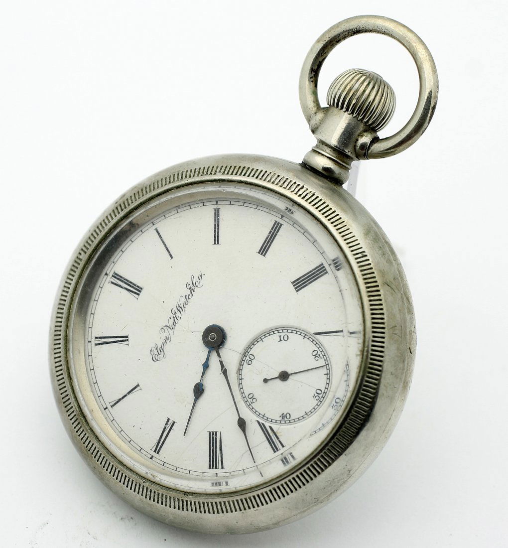 1888 ELGIN B.W. Raymond Grade 27 Railroad Pocket Watch: Men's Silverode Size 18 15 Jewel ELGIN Railroad Pocket Watch. Grade 27. Railroad Grade. Watch Is Currently In Working Order. No Buyers Premium.