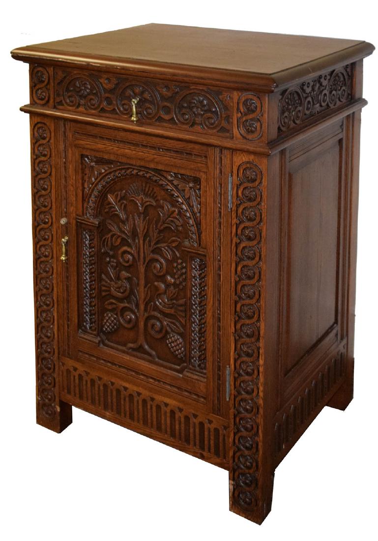 Fine Carved Oak Hidden Safe, Angelus Furniture Co. (1 of 7)