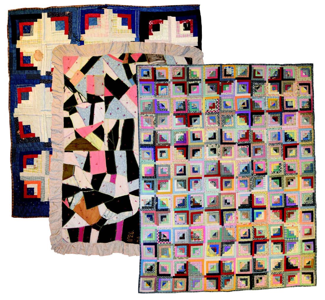 Group of Three Hand Stitched Old Quilts (1 of 6)