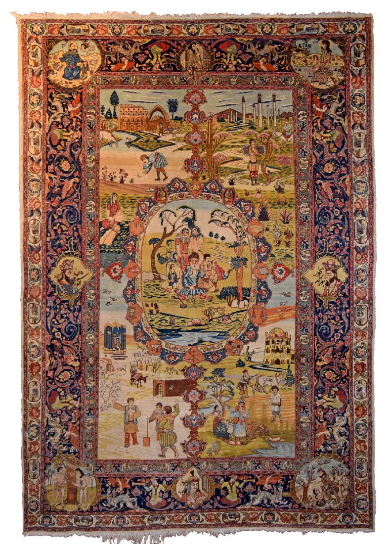Antique Tabriz Pictorial Rug (1 of 11)
