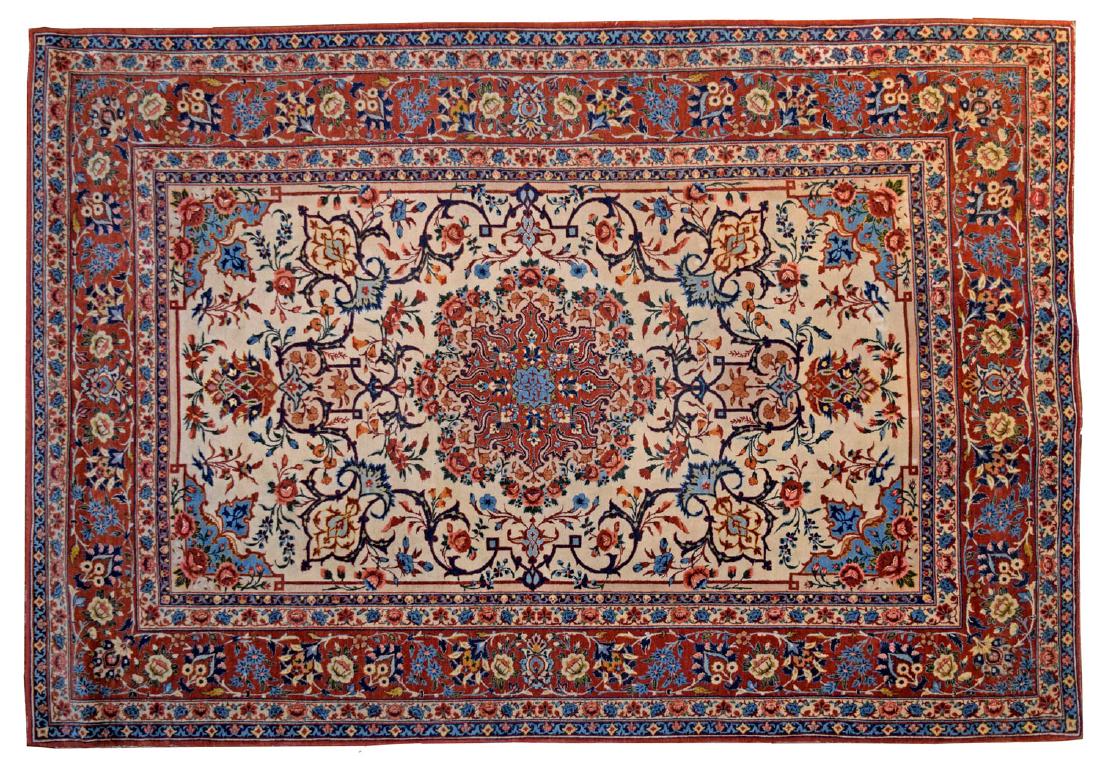 Antique Ishfahan Rug (1 of 5)