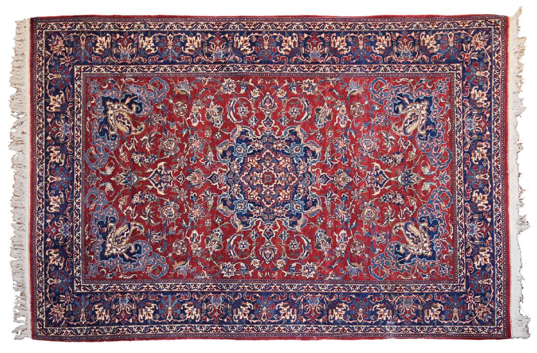 Isfahan Medallion Rug Circa 1930 (1 of 4)