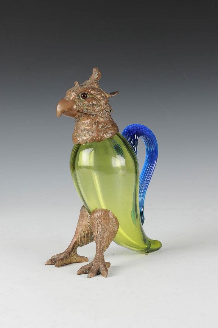 Austrian Glass & Bronze Figural Decanter (1 of 7)