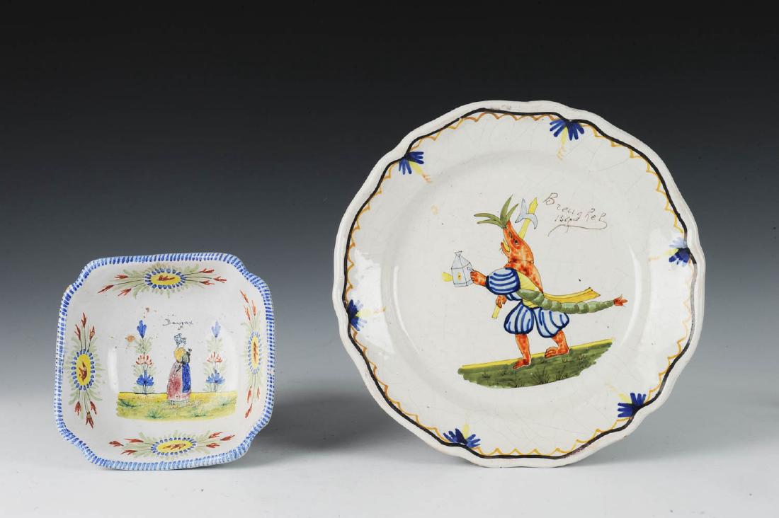 Two Quimper Dishes, 19th Century (1 of 3)