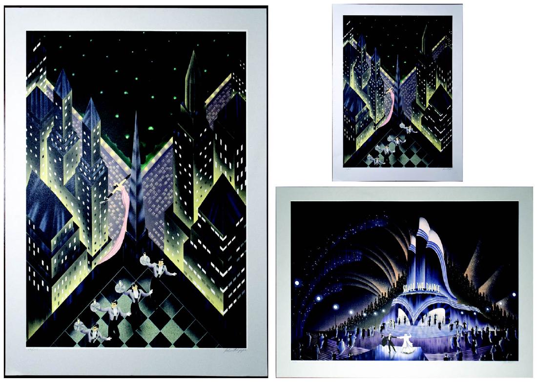 Three Robert Hoppe Signed Art Deco Lithos (1 of 7)