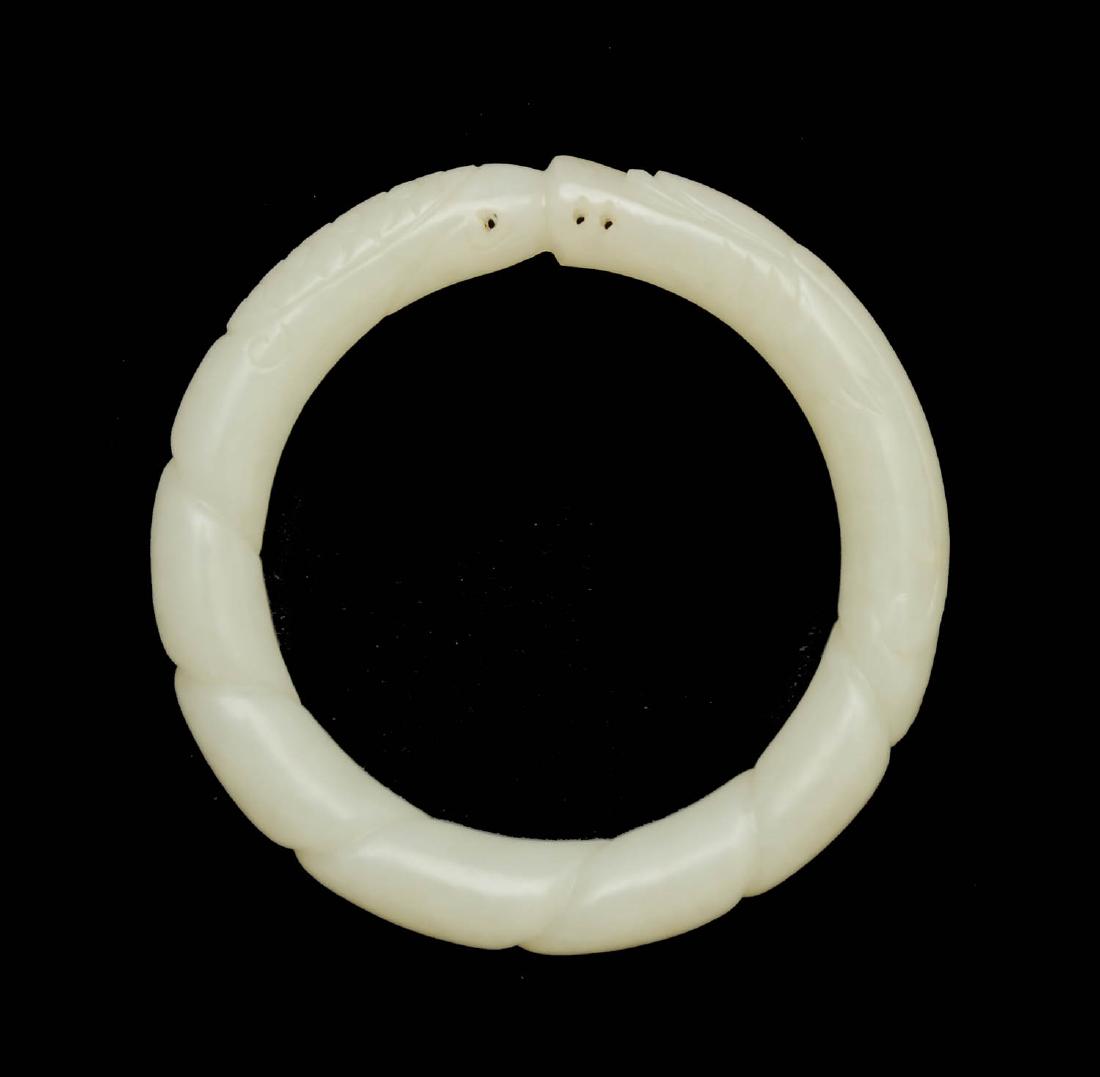 White Jade Dragon Bracelet, Ming Dynasty (1 of 2)