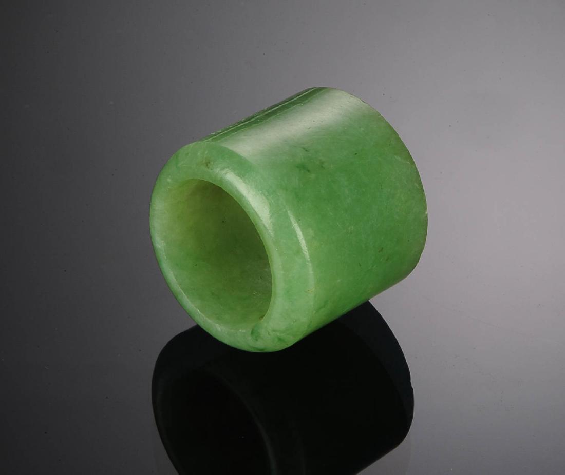 Green Jadeite  Archer's Ring, 19th Century (1 of 5)